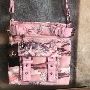 Pink Camo Canvas Crossbody Bag